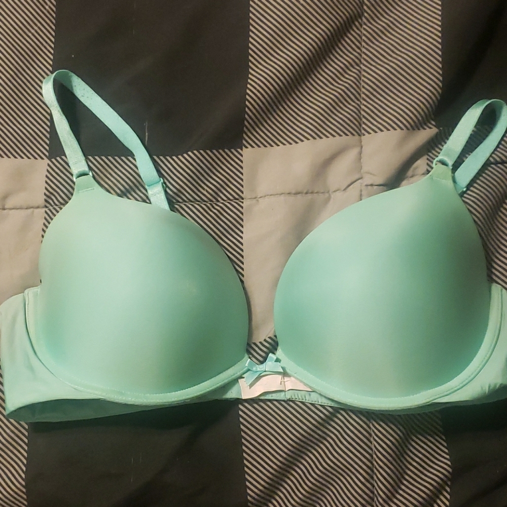 Sea foam green push up bra